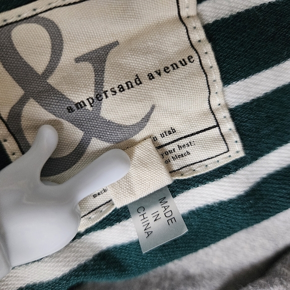 Ampersand Ave Double-Hooded Line It Up Spruce & Grey Sweater Size L - Picture 10 of 11